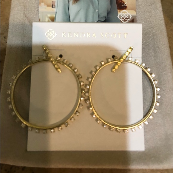 Kendra Scott Charlie Grace Hoop Earrings in Gold - Picture 1 of 3